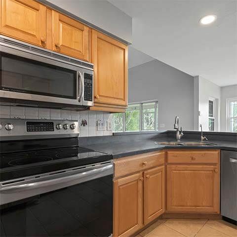Square photo of a new home kitchen in Titusville, FL.